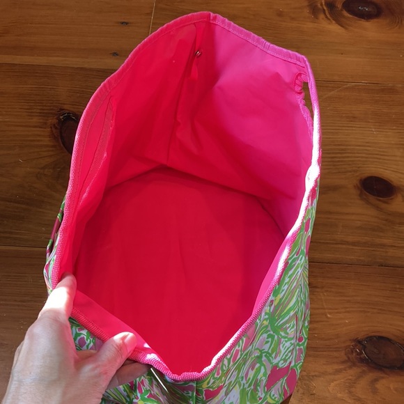 LILLY PULTIZER Printed Carry All Tote Beach Picnic Storage Beverage Bucket Bag - Picture 4 of 10